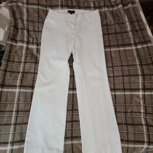 J. Crew Classic White Trousers